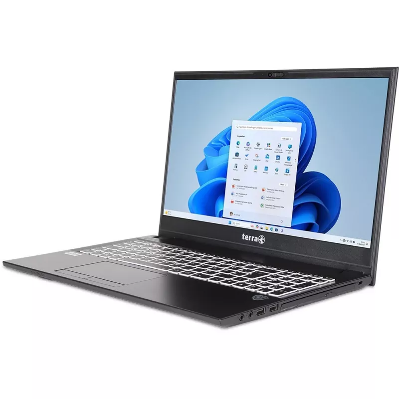 TERRA Mobile 1516R Intel® Core™ i3 i3-1315U Laptop 39,6 cm (15,6 cala) Full HD 8 GB DDR4-SDRAM 500 GB SSD Wi-Fi 6 (802.11ax) Windows 11 Home Niemiecki Czarny