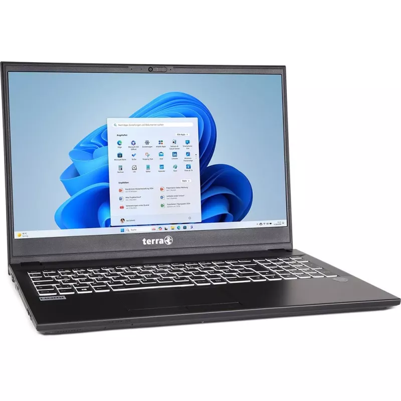 TERRA Mobile 1516R Intel® Core™ i3 i3-1315U Laptop 39,6 cm (15,6 cala) Full HD 8 GB DDR4-SDRAM 500 GB SSD Wi-Fi 6 (802.11ax) Windows 11 Home Niemiecki Czarny