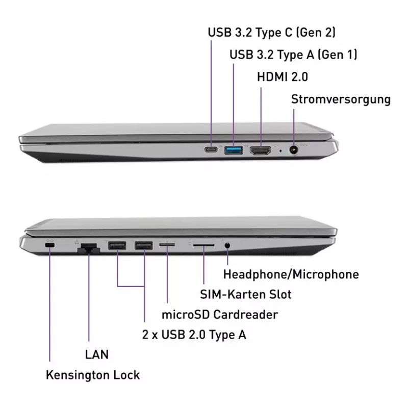 TERRA MOBILE 1500P Laptop AMD Ryzen™ 5 7430U 39,6 cm (15,6 cala) Full HD 16 GB DDR4-SDRAM 500 GB SSD Wi-Fi 6E (802.11ax) Windows 11 Pro Holenderski, Angielski (US) Srebrny