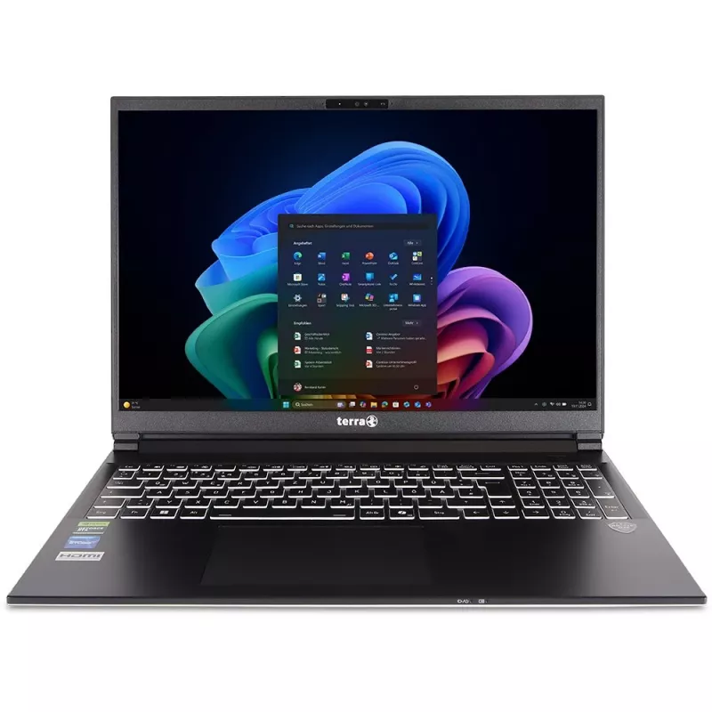 TERRA MOBILE GAMER ELITE 3A Copilot+ PC AMD Ryzen™ AI 7 350 Laptop 40.6 cm (16 inch) WQXGA 32 GB DDR5-SDRAM 1 TB SSD NVIDIA GeForce RTX 5060 Wi-Fi 6E (802.11ax) Windows 11 Home German srebrny