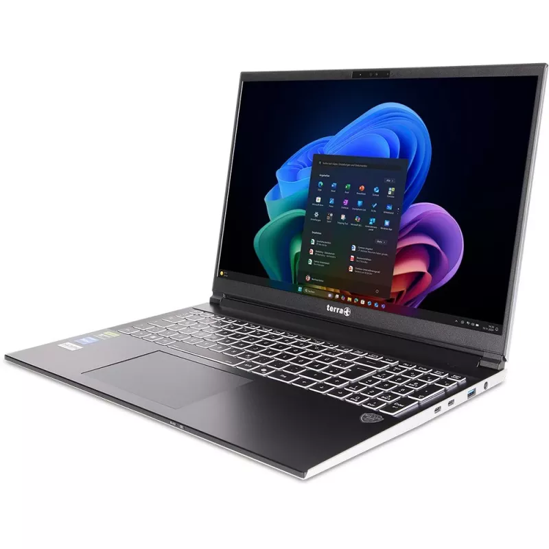 TERRA MOBILE GAMER ELITE 3A Copilot+ PC AMD Ryzen™ AI 7 350 Laptop 40.6 cm (16 inch) WQXGA 32 GB DDR5-SDRAM 1 TB SSD NVIDIA GeForce RTX 5060 Wi-Fi 6E (802.11ax) Windows 11 Home German srebrny