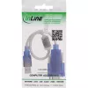 Kabel adaptera InLine 33304X USB na szeregowy z ferrytem, USB-A na 9-pin Sub-D męski
