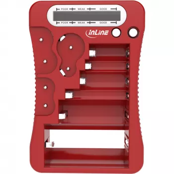 InLine 01285R Tester baterii z wyświetlaczem LCD