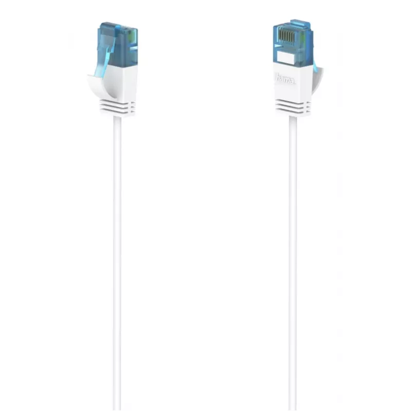 Hama Flexi-cienki kabel sieciowy Biały 0,75 m Kat.6a U/UTP (UTP)