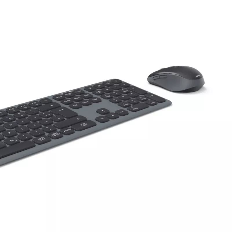 Hama WKM-550 klawiatura W zestawie mysz Dom/Biuro RF Wireless + Bluetooth QWERTZ Niemiecki Czarny