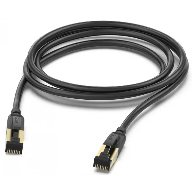 Hama 00202002 kabel sieciowy Czarny 3 m Cat8 S/FTP (S-STP)