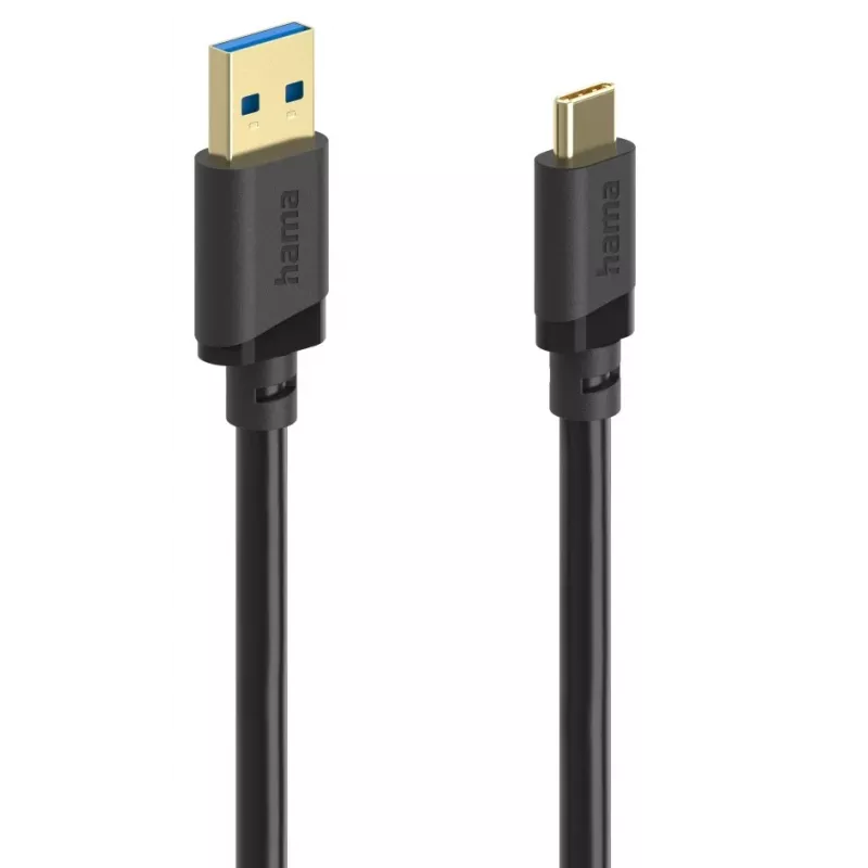 Hama 00202006 Kabel USB USB 3.2 Gen 1 (3.1 Gen 1) 1,5 m USB A USB C 5 Gbit/s Czarny