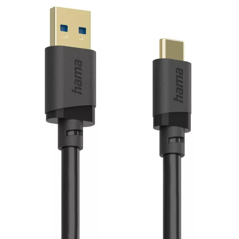 Hama 00202006 Kabel USB USB 3.2 Gen 1 (3.1 Gen 1) 1,5 m USB A USB C 5 Gbit/s Czarny