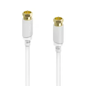 Hama 00202020 kabel koncentryczny 3 m typu F Biały