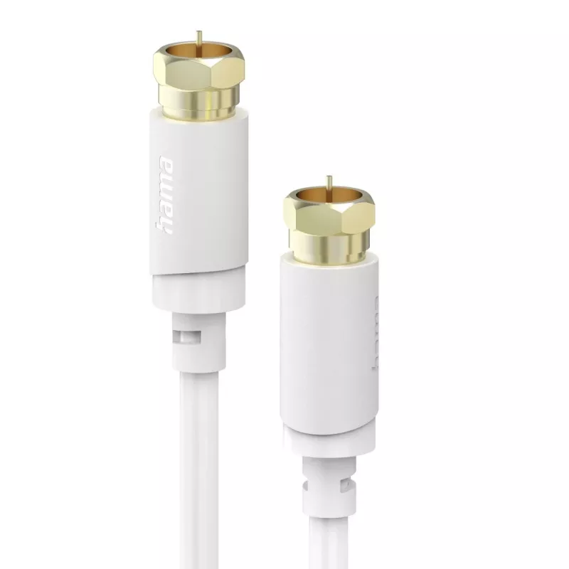 Hama 00202020 kabel koncentryczny 3 m typu F Biały