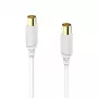 Hama 00202026 kabel koncentryczny 10 m Biały