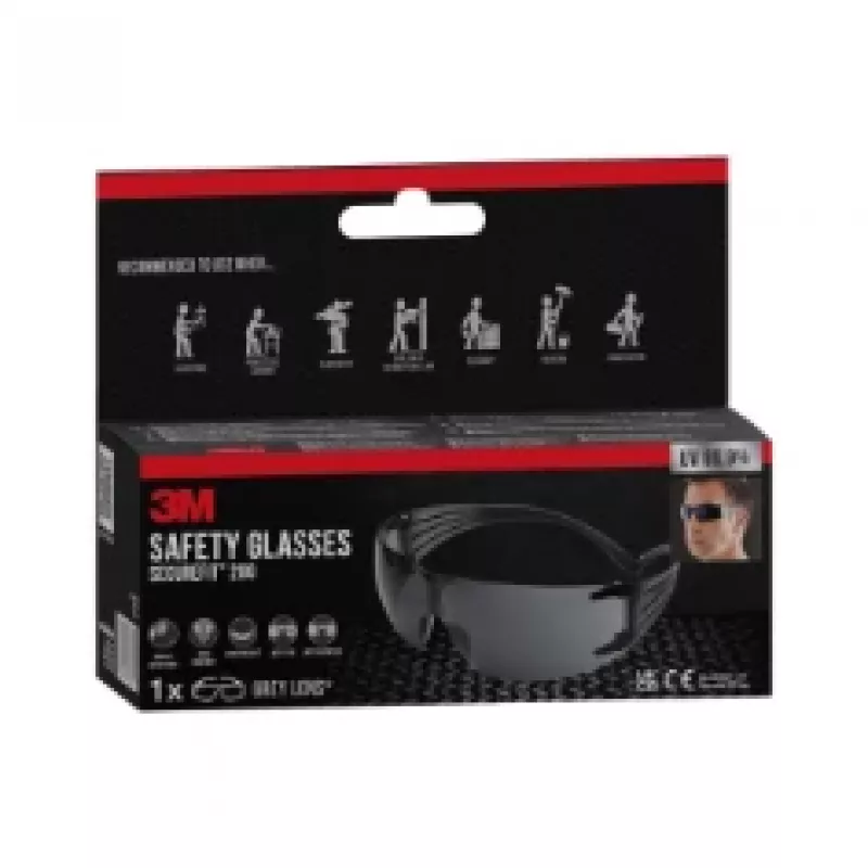 3M SecureFit okulary ochronne 200, szare szkło