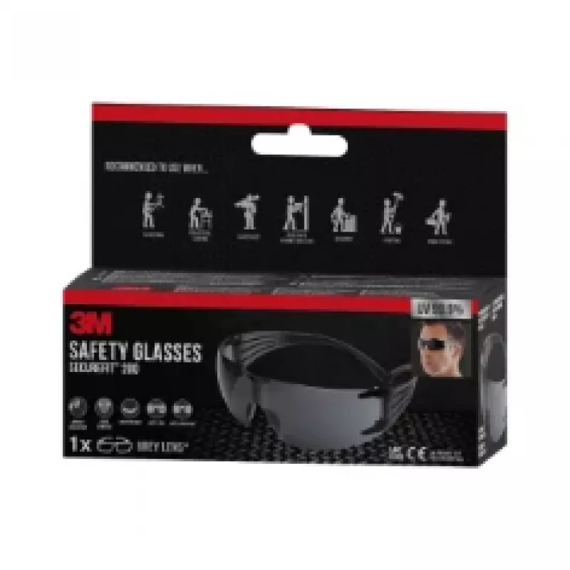 3M SecureFit okulary ochronne 200, szare szkło