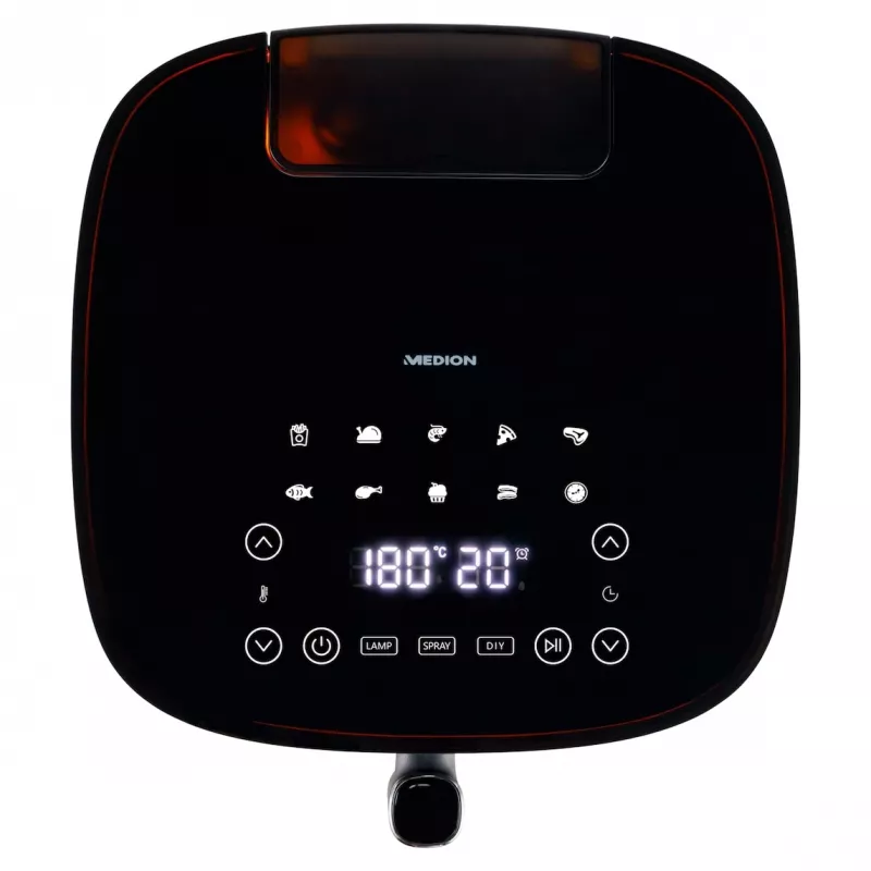 MEDION LIFE X10 XL Pojedyncza frytkownica beztłuszczowa 5 l 1500 W Czarna