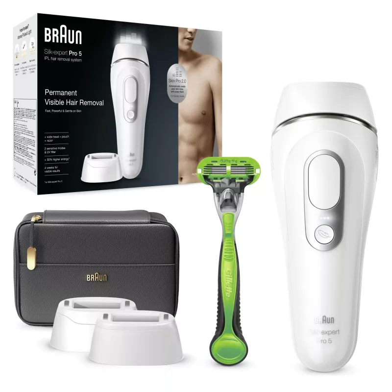 Braun Silk-expert Pro Silk·expert Pro 5 PL5145 Intensywne światło pulsacyjne (IPL) Srebrny, Biały