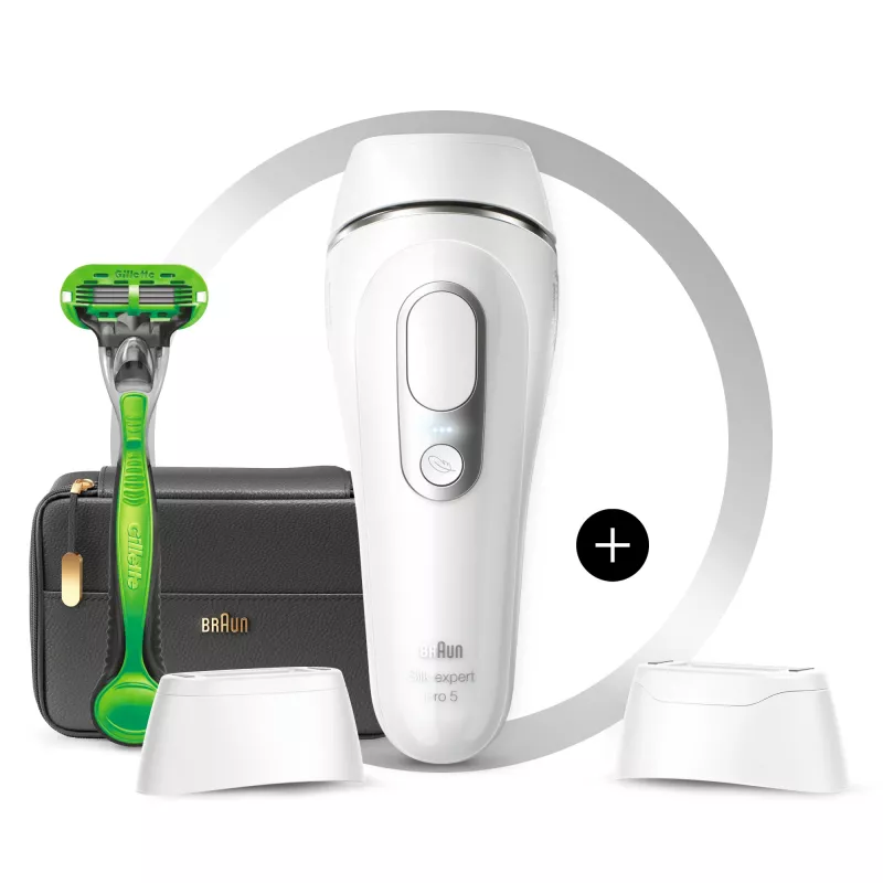 Braun Silk-expert Pro Silk·expert Pro 5 PL5145 Intensywne światło pulsacyjne (IPL) Srebrny, Biały