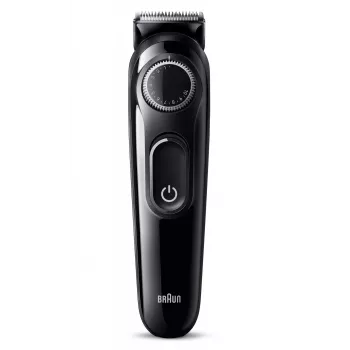 Braun BeardTrimmer 3 Beard Trm 3 BT3400, zmywalny, zasilany bateriami, czarny