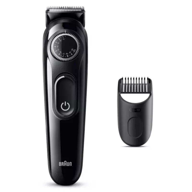 Braun BeardTrimmer 3 Beard Trm 3 BT3400, zmywalny, zasilany bateriami, czarny