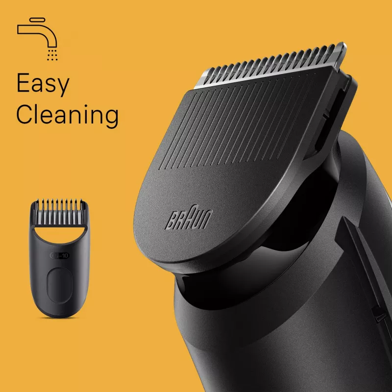 Braun BeardTrimmer 3 Beard Trm 3 BT3400, zmywalny, zasilany bateriami, czarny