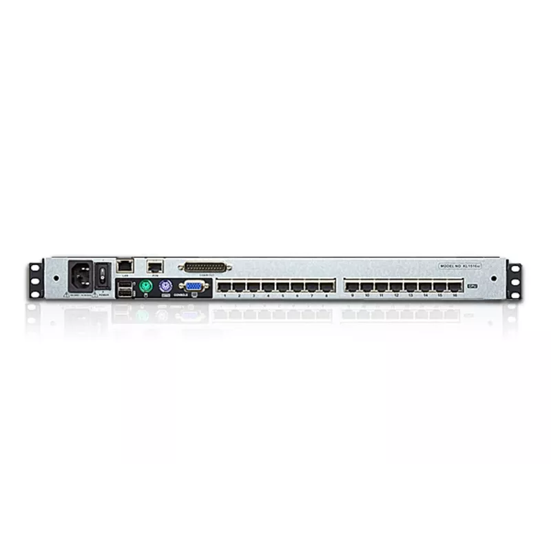 Przełącznik KVM ATEN KL1516Ai do montażu w szafie rack Czarny