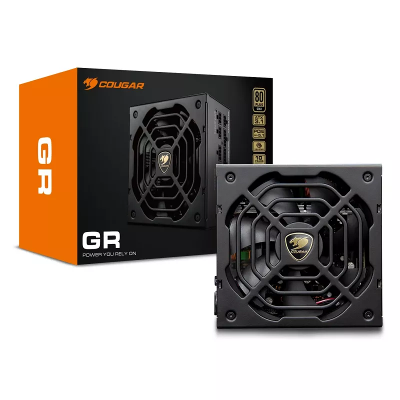 Zasilacz COUGAR GR 1000W ATX3.1 PCIE 5.1 80 PLUS Gold, 1000 W, 20+4 pin ATX, wentylator 120 mm