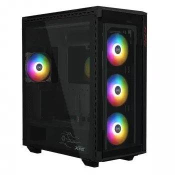 XPG BATTLECRUISER II ST Mid-Tower Czarny, Midi Tower, PC, Czarny, ATX, EATX, micro ATX, Mini-ITX, Stal nierdzewna, Gaming