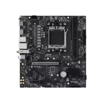 Płyta główna MSI Pro A620AM-G EVO WIFI — układ AMD A620A, gniazdo AM5, micro ATX, DDR5, 2 gniazda pamięci, Wi‑Fi 6E, Ethernet 2.5Gb