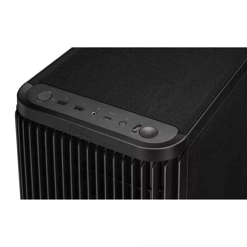 Obudowa PC ASUS ProArt PA401 Mesh Panel Czarna, ATX, 2x160mm przód, 1x120mm tył, 2x3,5 cala + 2x2,5 cala, USB 3.2 Gen1