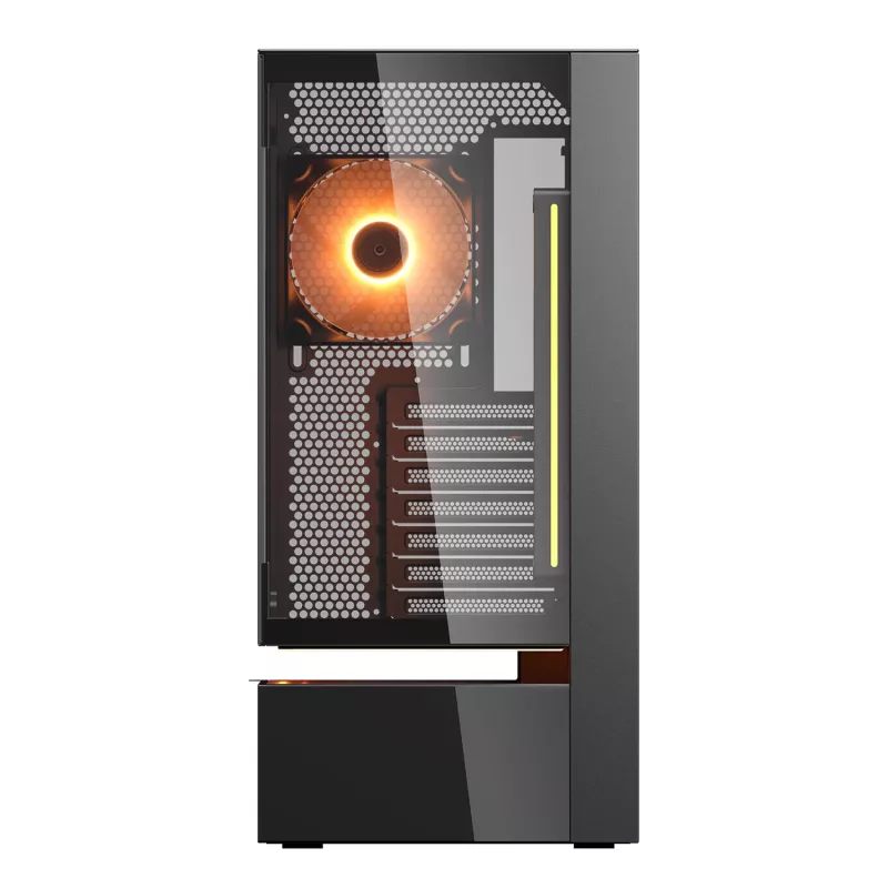 Cougar CFV235 Vision Midi Tower Obudowa PC, ARGB, Wyświetlacz LCD 9,16 cala (1920×462), Hartowane Szkło, Czarna
