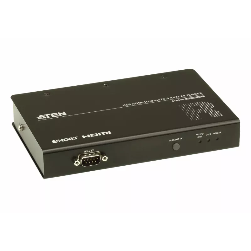 ATEN USB HDMI HDBaseT2.0 KVM Extender/Remote, odbiornik, przewodowy, 100 m, Cat5e, Cat6, Cat6a, 4096 x 2160 pikseli, Czarny