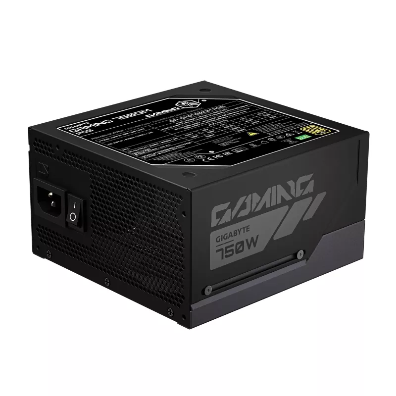 GIGABYTE GAMING 750GM PG5 Zasilacz - PCIe 5.1, 80 PLUS Gold, w pełni modułowa konstrukcja, wentylator 135 mm, kompatybilny z ATX 3.1, wtyczka EU