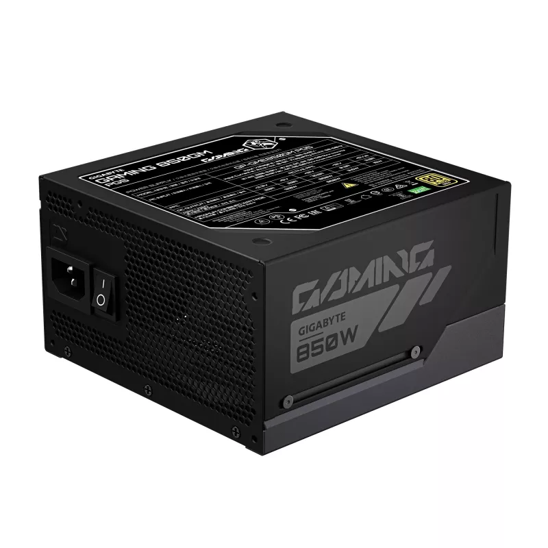 GIGABYTE GAMING 850GM PG5 Zasilacz - PCIe 5.1, 80 PLUS Gold, w pełni modułowa konstrukcja, wentylator 135 mm, kompatybilny z ATX 3.1, wtyczka EU
