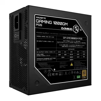 GIGABYTE GAMING 1000GM PG5 Zasilacz – PCIe 5.1, 80 PLUS Gold, w pełni modułowy, wentylator 135 mm, kompatybilny z ATX 3.1, wtyczka EU