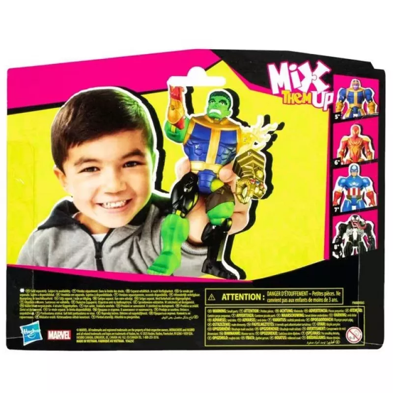 HASBRO Marvel MixMashers Avengers Hulk Mix-&-Match figurka akcji, wielokolorowa, dla dzieci od 4 lat