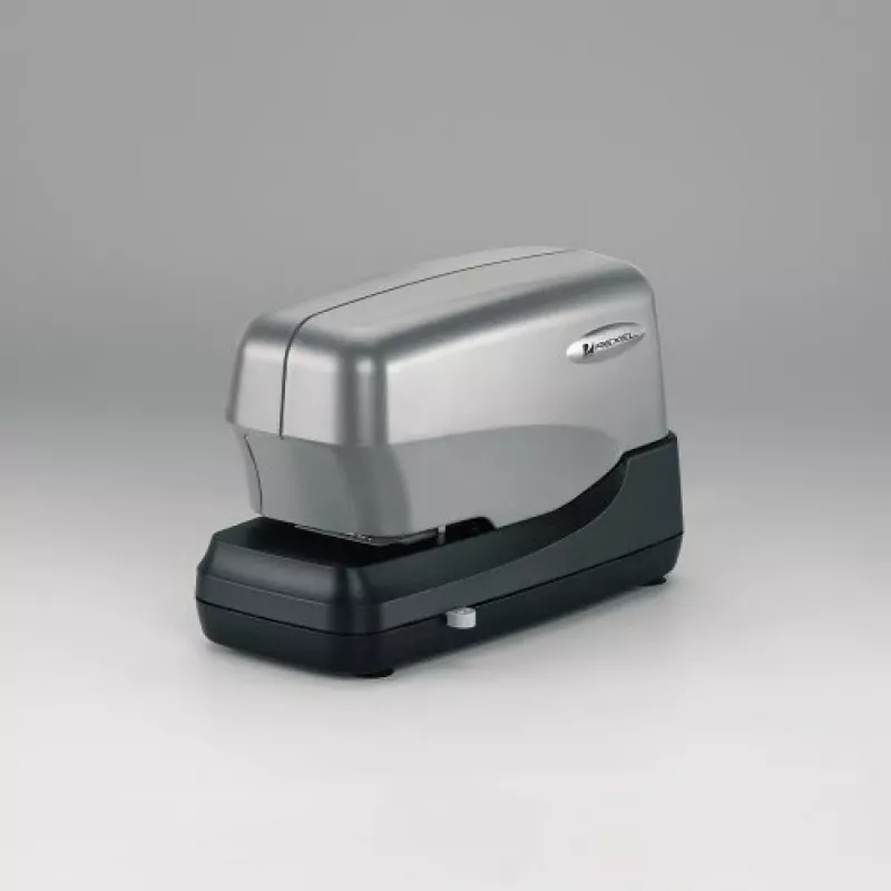Elektryczny zszywacz nabojowy Rexel Stella70 EU, 70 arkuszy, ładowanie z tyłu, 5000 zszywek, czarny, srebrny, 259 mm, 372 mm