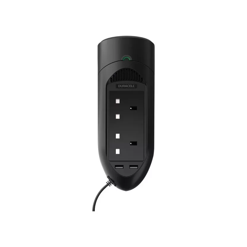 Duracell 175W Twin UK Socket Inverter, uniwersalny, samochodowy, 12 V, 175 W, 12 V, DC na AC