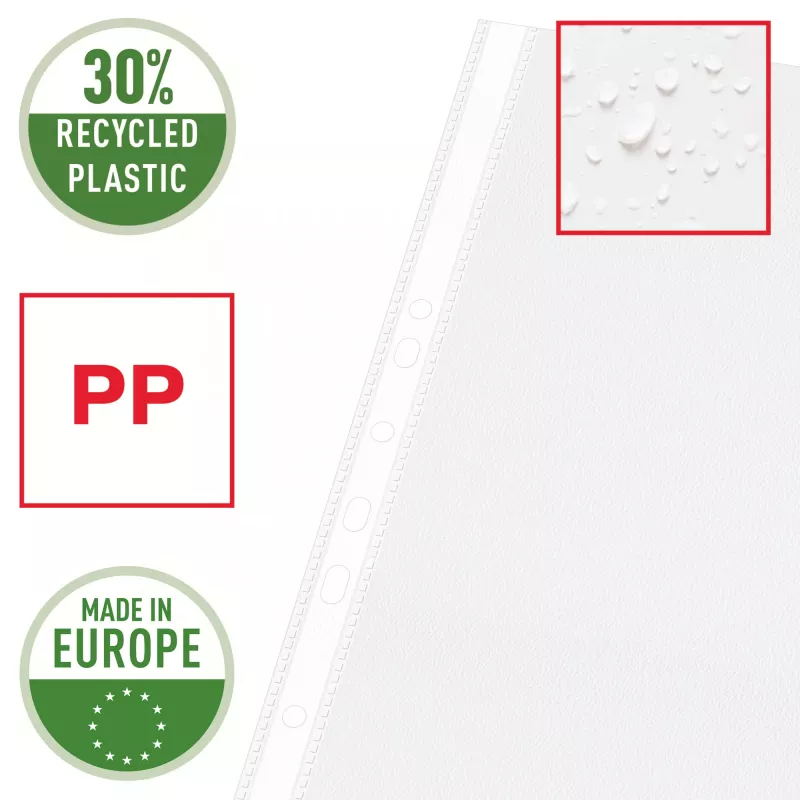 Esselte Quality Pocket A3 Portrait, 30% plastiku z recyklingu przedkonsumenckiego