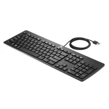 Przewodowa pełnowymiarowa klawiatura USB HP USB Business cienki klawiatura — Czarna, kabel 1,8 m