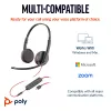 HP Poly Czarnywire 3225 Stereofoniczny zestaw słuchawkowy USB-C + wtyk 3,5 mm + adapter USB-C/A (bulk)