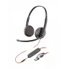 HP Poly Czarnywire 3225 Stereofoniczny zestaw słuchawkowy USB-C + wtyk 3,5 mm + adapter USB-C/A (bulk)