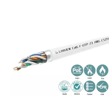 Kabel sieciowy Lanview LVN122113 biały 305 m Cat6 F/UTP (FTP)