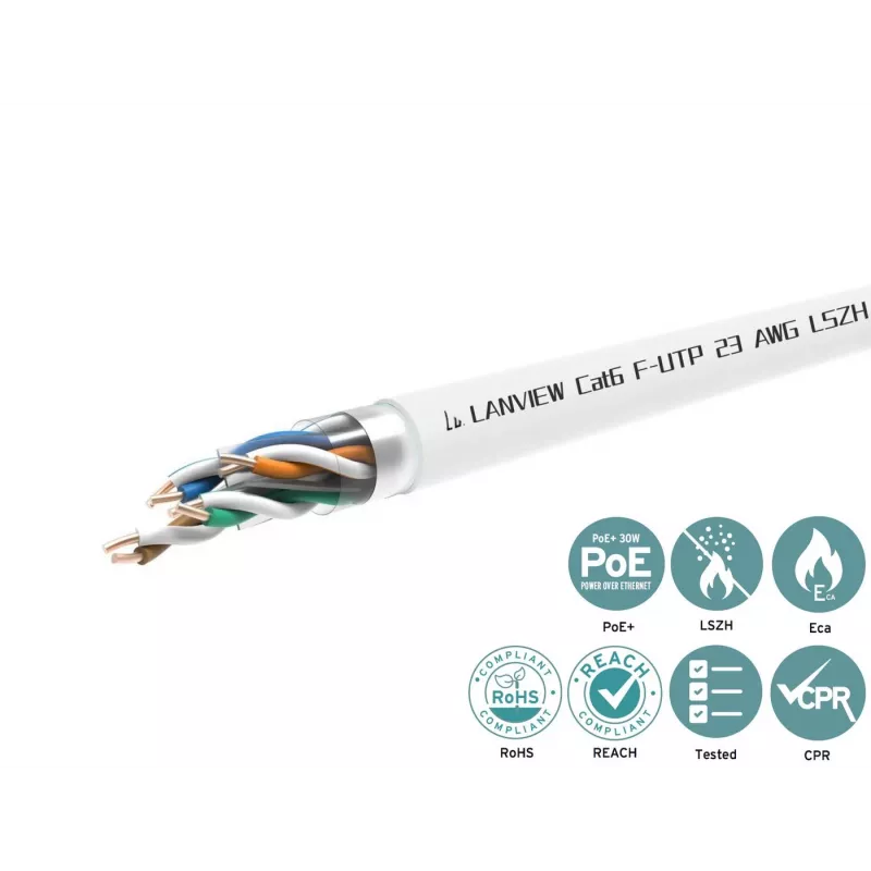 Kabel sieciowy Lanview LVN122113 biały 305 m Cat6 F/UTP (FTP)