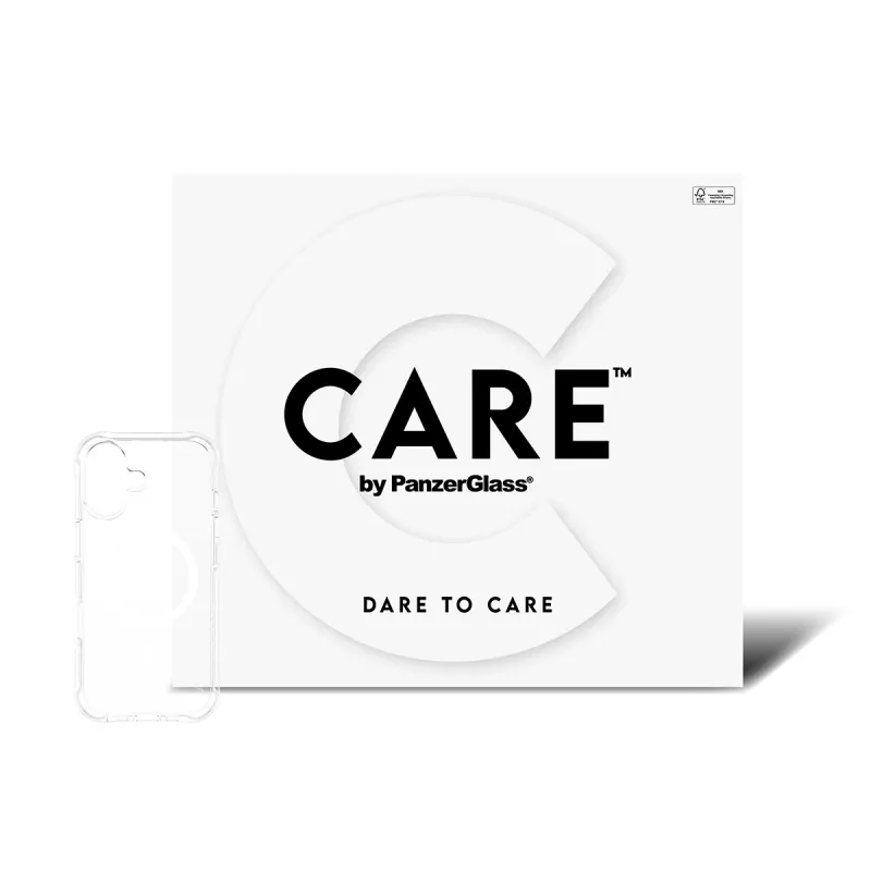PanzerGlass CARE™ by ® Samba etui Transparent z białą wkładką MagSafe iPhone 17 | Bulk