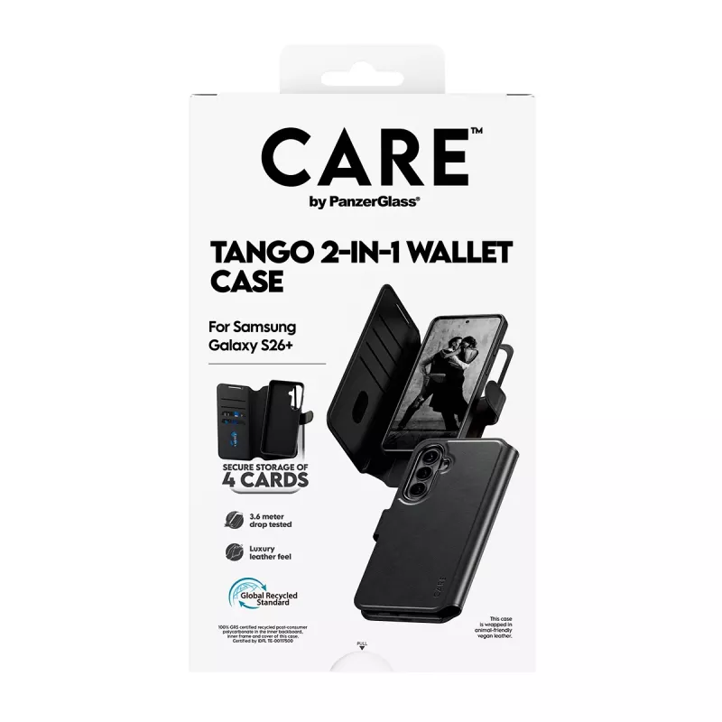 PanzerGlass CARE™ by ® Tango 2-w-1 Etui-portfel z Qi Samsung Galaxy S26+