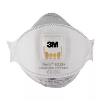 3M Aura Comfort Cool Flow 9322+ FFP2 NR D jednorazowe maseczki respiratorowe, 5 szt. (9322PRO5)