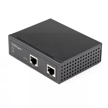 Przemysłowy Gigabitowy Iniektor PoE StarTech.com - Wysoka Prędkość/Wysoka Moc 90W - 802.3bt PoE++ 52V-56VDC Szyna DIN UPoE/Ultra Power Over Ethernet Adapter Iniektor -40°C do +75°C Niezawodny
