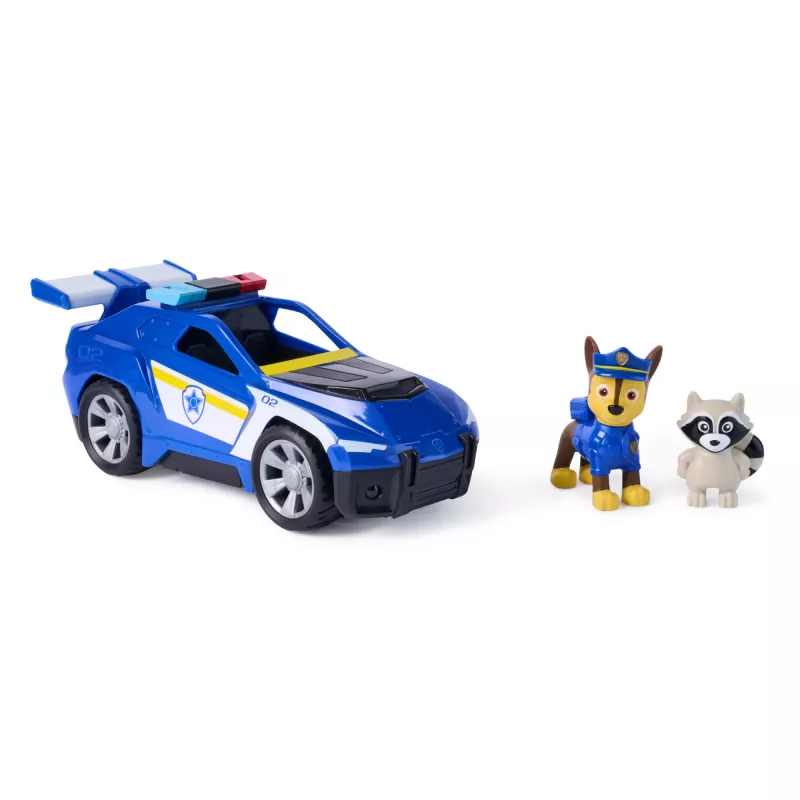PAW Patrol: Search & Rescue, Chase Rescue Cruiser Pojazd z 2 Figurkami, Samochód Policyjny z Akcją Pull-Back, Zabawki dla Dzieci Chłopców i Dziewczynek od 3 Lat