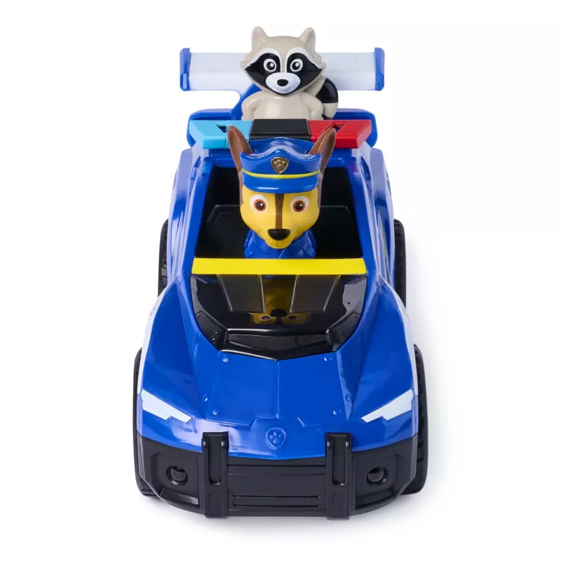 PAW Patrol: Search & Rescue, Chase Rescue Cruiser Pojazd z 2 Figurkami, Samochód Policyjny z Akcją Pull-Back, Zabawki dla Dzieci Chłopców i Dziewczynek od 3 Lat