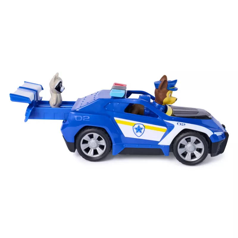 PAW Patrol: Search & Rescue, Chase Rescue Cruiser Pojazd z 2 Figurkami, Samochód Policyjny z Akcją Pull-Back, Zabawki dla Dzieci Chłopców i Dziewczynek od 3 Lat