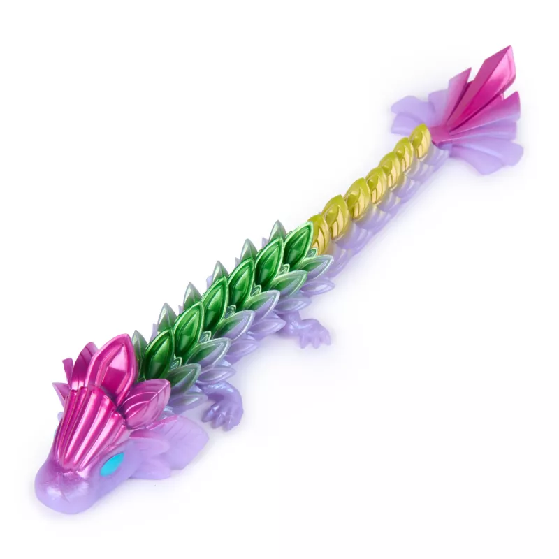 CrystaLynx Smoki, 9-calowa kolekcjonerska ruchoma figurka smoka dla dzieci i dorosłych, pudełko-niespodzianka, zabawki sensoryczne do biura domowego i dekoracji biurka (wzory mogą się różnić)